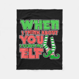 Cobertor De Velo Humor Adulto Natal Quando Eu Penso Em Você Eu Toqu