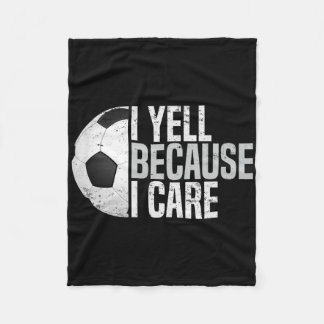 Cobertor De Velo Humor de Fã de Futebol Engraçado Eu Grito Porque E
