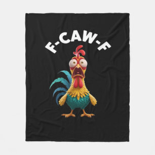 Cobertor De Velo Humor de Frango F-Caw-F Design Clássico Vintage