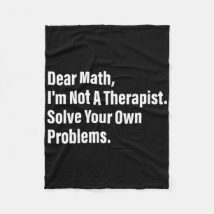 Cobertor De Velo Humor de Matemática Querida Matemática Não Sou Ter