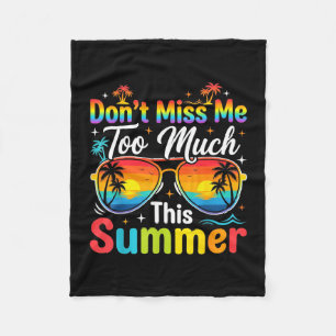 Cobertor De Velo Humor do último dia de aula férias de verão engraç