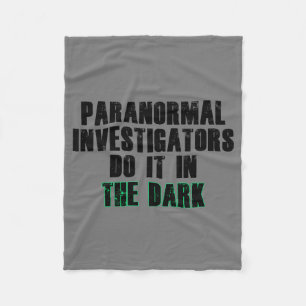 Cobertor De Velo Humor dos Investigadores Paranormais (Preto)