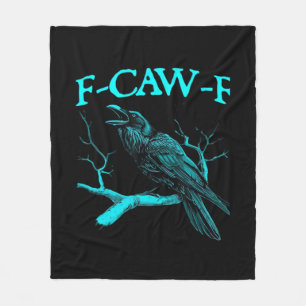 Cobertor De Velo Humor Engraçado de Corvo F-Caw-F Gótico