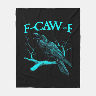 Cobertor De Velo Humor Engraçado de Corvo F-Caw-F Gótico