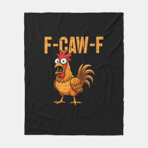 Cobertor De Velo Humor Engraçado de Frango Citação F-Caw-F Meme do