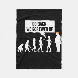 Cobertor De Velo Humor político engraçado da evolução anti-Trump