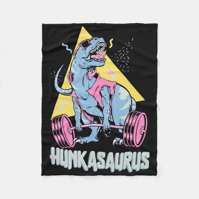 Cobertor De Velo Hunkasaurus T Rex Dinossauro Engraçado Ginásio e T (Frente)