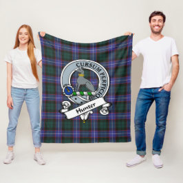 Cobertor De Velo Hunter Modern Clan Crachá Tartan Xadrez