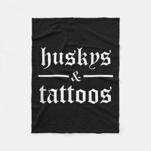 Cobertor De Velo Huskys E Tattoos Engraçados Tatuando Proprietário 
