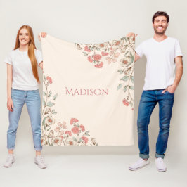 Cobertor De Velo Hydrangea personalizada Elegante, cor-de-rosa