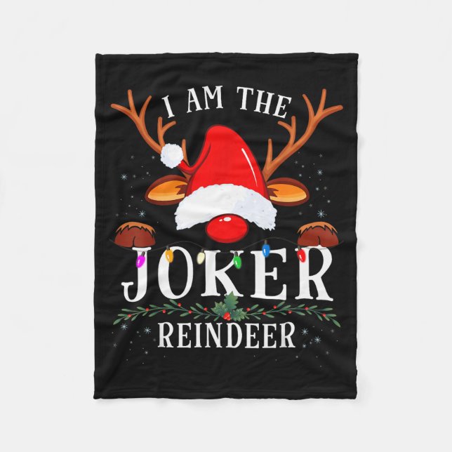 Cobertor De Velo I Am The Reindeer Christmas Family  (Frente)