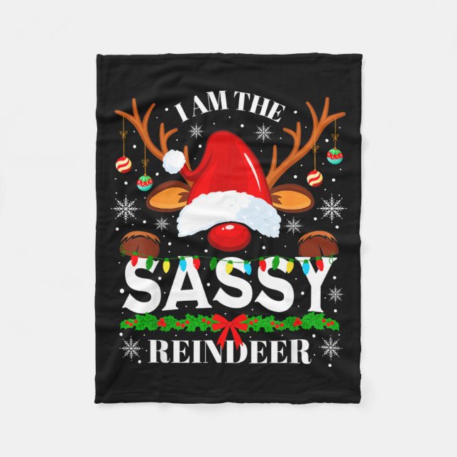 Cobertor De Velo I Am The Sy Reindeer Funny Christmas Xmas Men Wome (Frente)