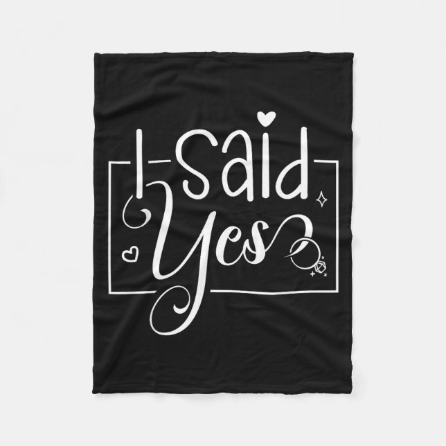 Cobertor De Velo I Asked I Said Yes Engagement Reveal Announcement  (Frente)
