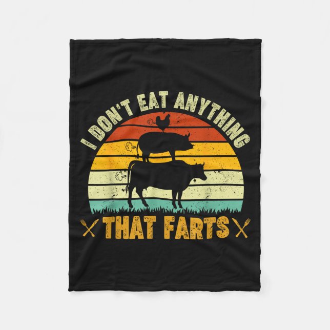 Cobertor De Velo I Don't Eat Anything That Farts World Vegetarian D (Frente)
