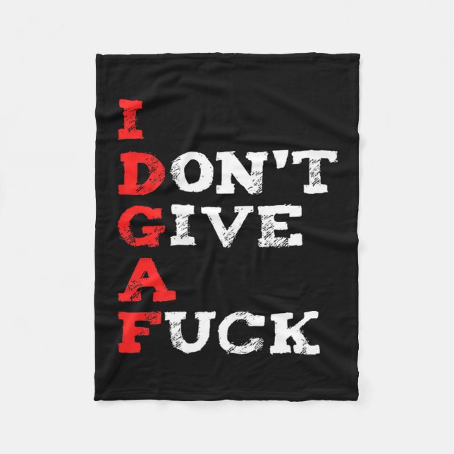 Cobertor De Velo I Don't Give A For  (Frente)