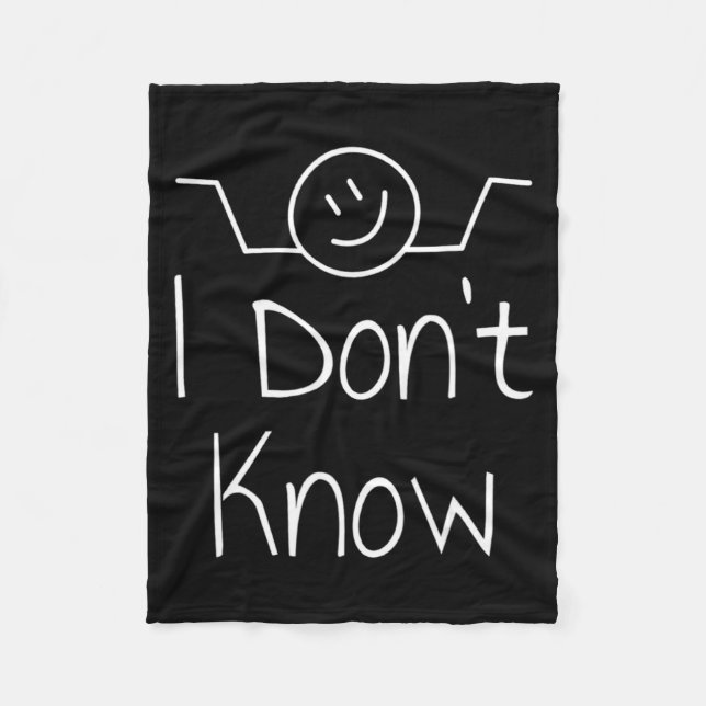 Cobertor De Velo I Dont Know Hand Drawn Shrug Funny  (Frente)