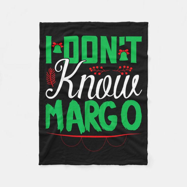 Cobertor De Velo I Don't Know-margo Ugly Sweater Funny Christmas Fo (Frente)
