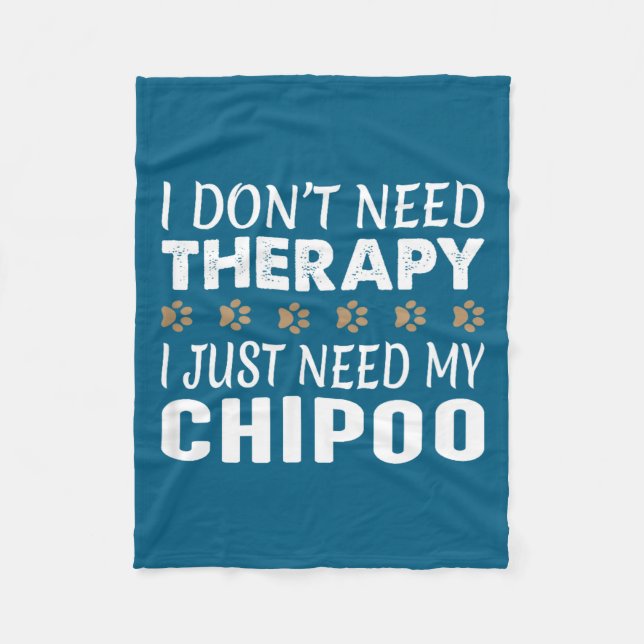 Cobertor De Velo I Don't Need Therapy - I Just Need My Chio -  (Frente)