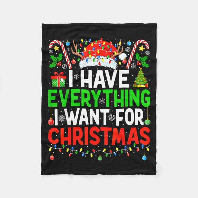 Cobertor De Velo I Have Everything I Need Couples Pajamas Christmas (Frente)