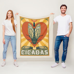 Cobertor De Velo I Heart Cicadas