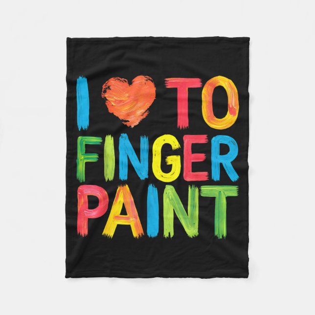 Cobertor De Velo I Heart Love To Finger Paint Cute Couple Valentine (Frente)