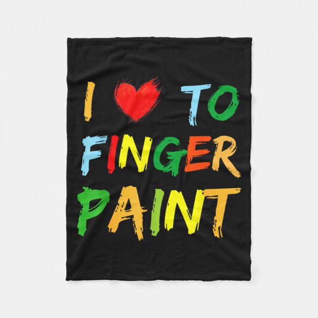 Cobertor De Velo I Heart Love To Finger Paint I'm Paint Cute Couple (Frente)