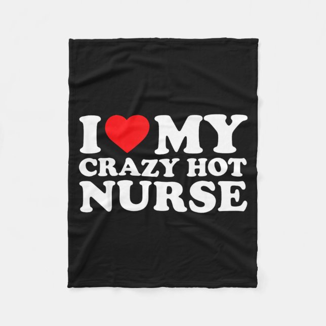 Cobertor De Velo I Heart My Nurse Husband Wife Funny Matching Coupl (Frente)