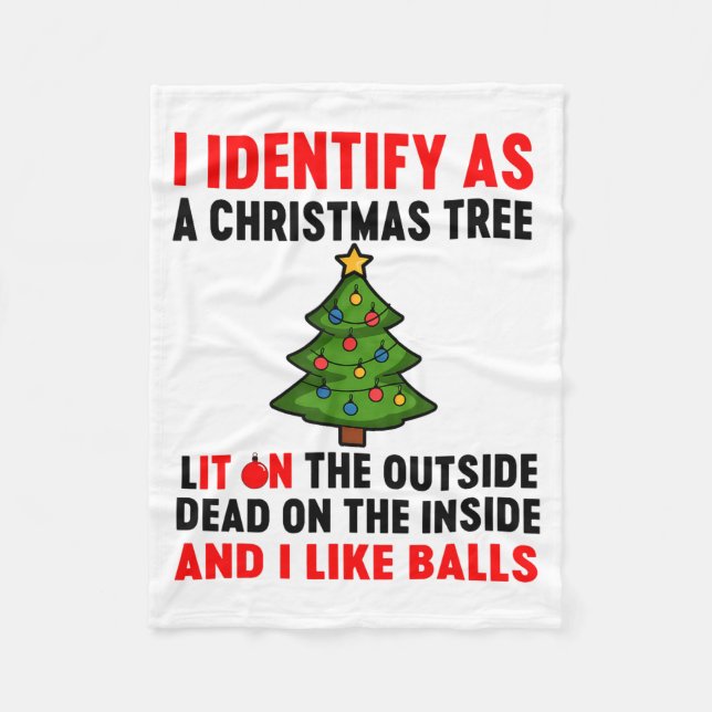 Cobertor De Velo I Identify As A Christmas Tree Lit On The Outside  (Frente)