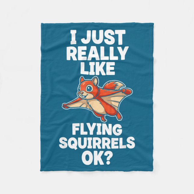 Cobertor De Velo I Just Really Like Flying Squirrels Ok  (Frente)