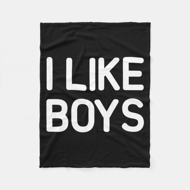 Cobertor De Velo I Like Boys Funny Jokes Sarcastic  (Frente)