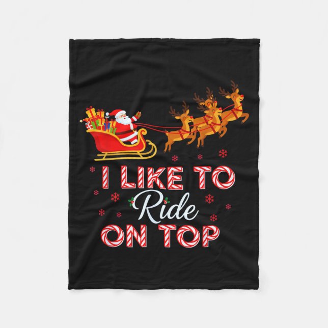Cobertor De Velo I Like To Ride On Top Funny Christmas Couple Match (Frente)