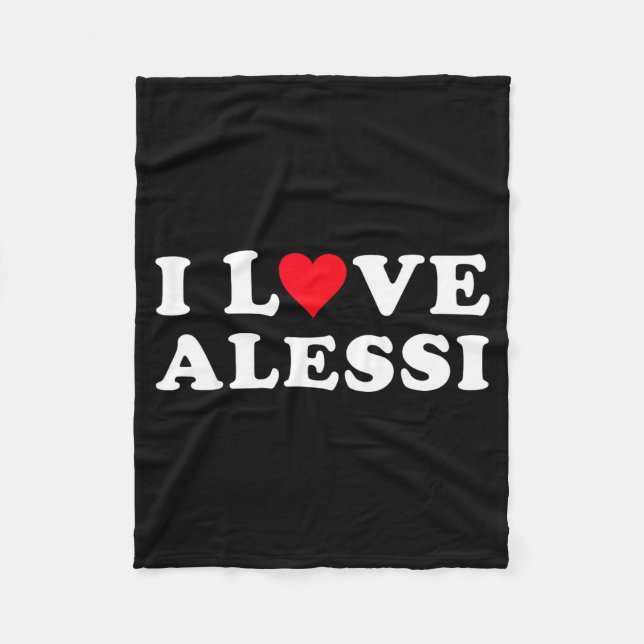 Cobertor De Velo I Love Alessi Matching Girlfriend &amp; Boyfriend  (Frente)