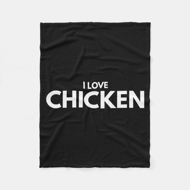 Cobertor De Velo I Love Chicken Tee Shirt  (Frente)