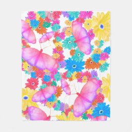 Cobertor De Velo I Love Flowers. Butterfly Dream