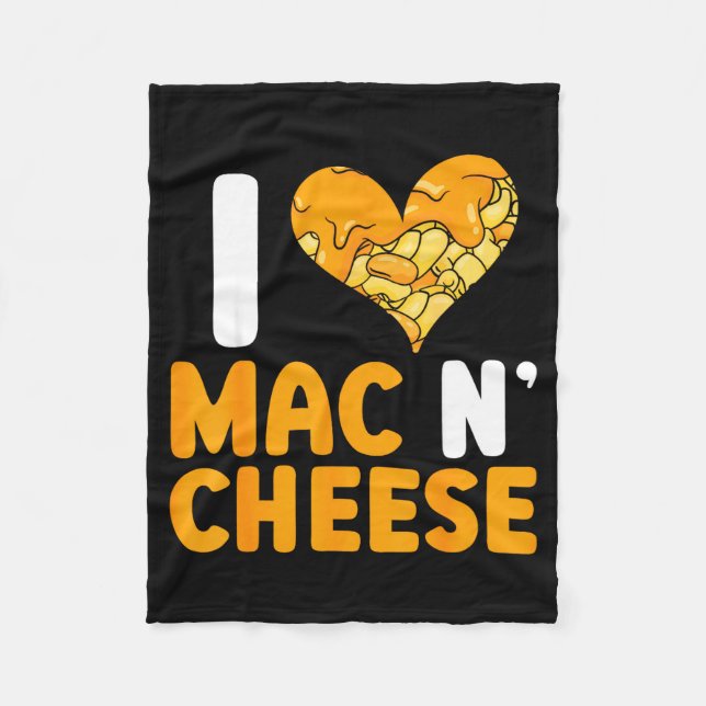 Cobertor De Velo I Love Mac N' Cheese Funny Mac And Cheese  (Frente)