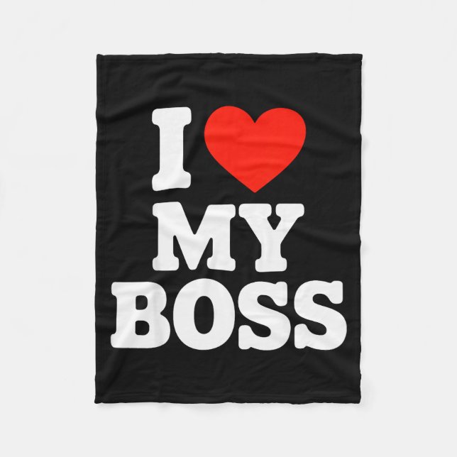 Cobertor De Velo I Love My Boss  (Frente)