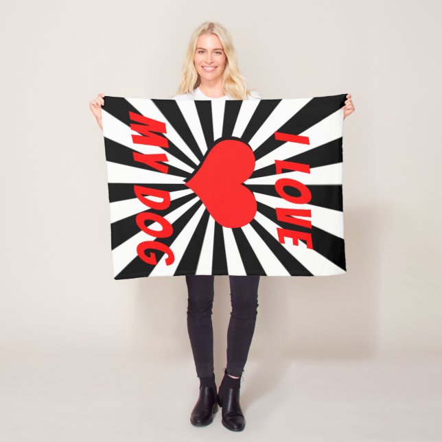 Cobertor De Velo I love my dog mit Herz (In Situ)