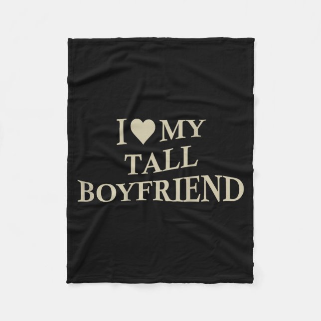 Cobertor De Velo I Love My Tall Boyfriend Funny Girlfriend On Back  (Frente)