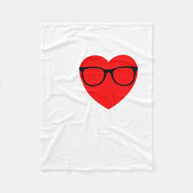 Cobertor De Velo I Love Nerds Gles Funny Heart Valentines Gift Men  (Frente)