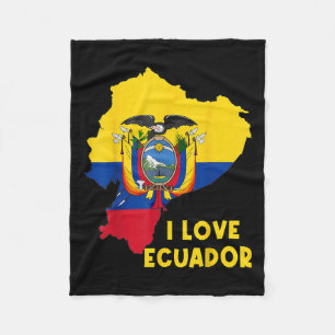 Cobertor De Velo I Love Quito Hello Equador Map Flag Orud Ecuadori