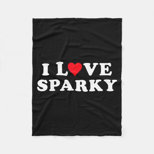 Cobertor De Velo I Love Sparky Matching Girlfriend &amp; Boyfriend  (Frente)