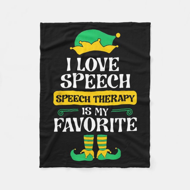 Cobertor De Velo I Love Speech Speech Therapy Is My Favorite  (Frente)