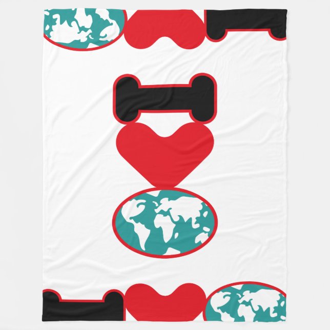 COBERTOR DE VELO I LOVE THE WORLD BY MASANSER PIXELAT (Frente)