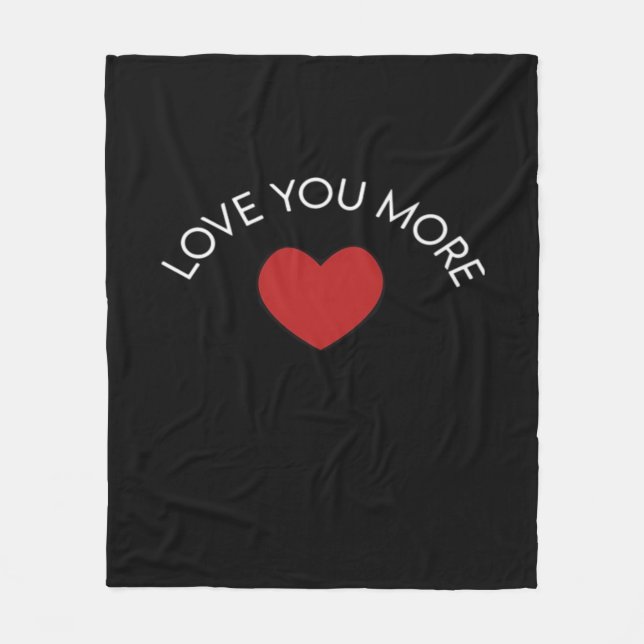 Cobertor De Velo I Love You More Contemporary Design  (Frente)