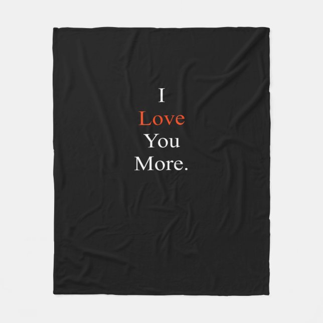Cobertor De Velo I Love You More Minimal Design  (Frente)