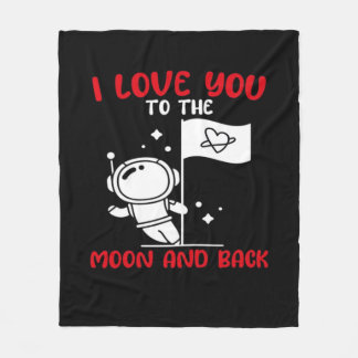 Cobertor De Velo I Love You To The Moon And Back Playful Valentine 