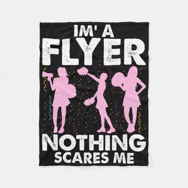 Cobertor De Velo I’m A Flyer Nothing Scares Me Cheer Cheerleading C (Frente)