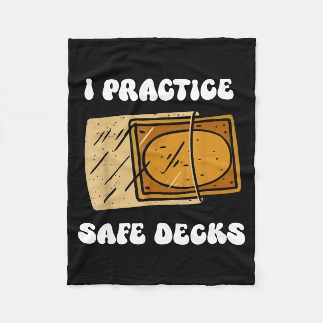 Cobertor De Velo I Practice Safe Deckss Funny Saying Quote Men Wome (Frente)