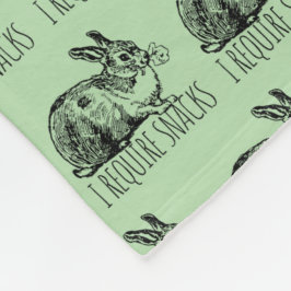 Cobertor De Velo I Require Snacks Cute Bunny Rabbit