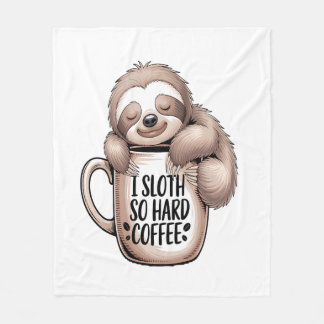 Cobertor De Velo I Sloth Without Coffee